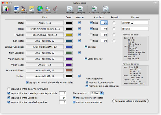 Configurar aspecto del cuaderno